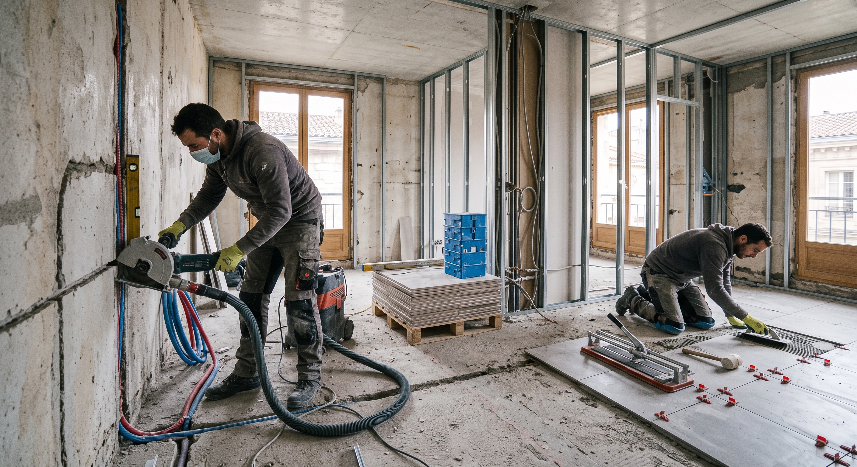 Pose de carrelage en rénovation